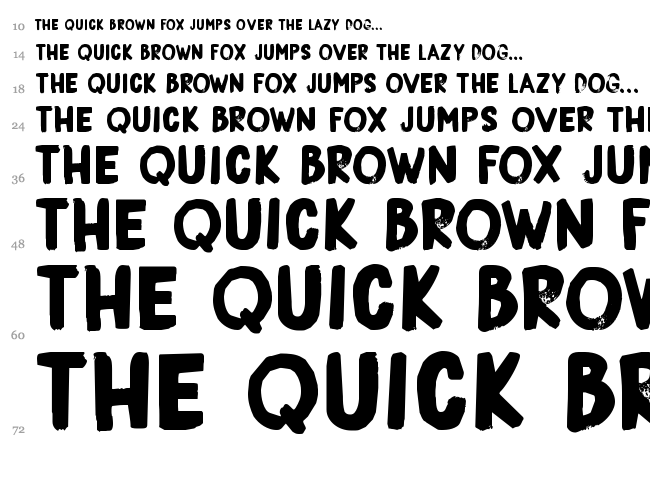 DK Boris Brush font waterfall